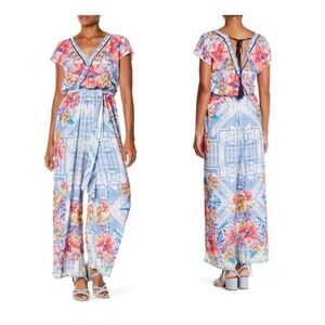 Flying Tomato Blue and Pink Jumpsuit